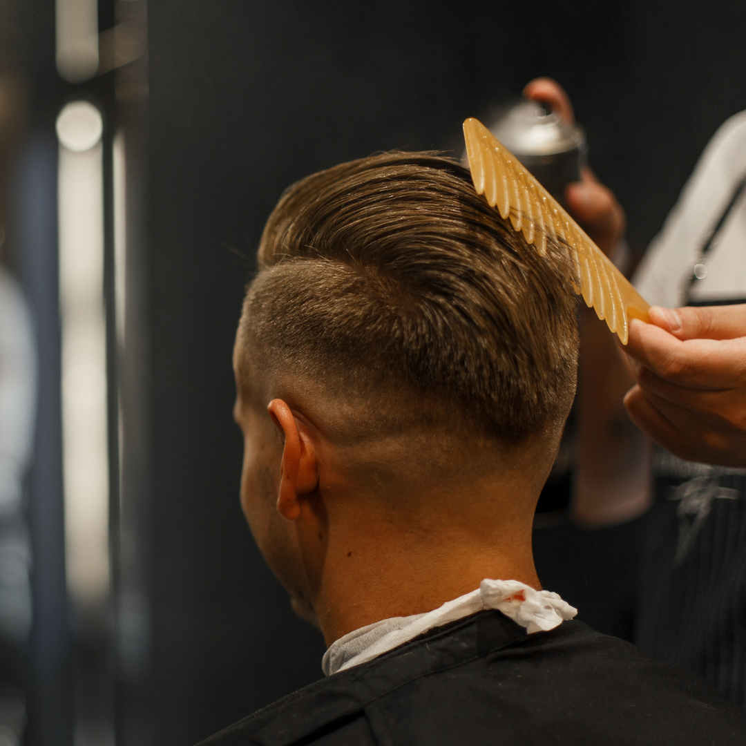 Men Hair Cut in a Salon