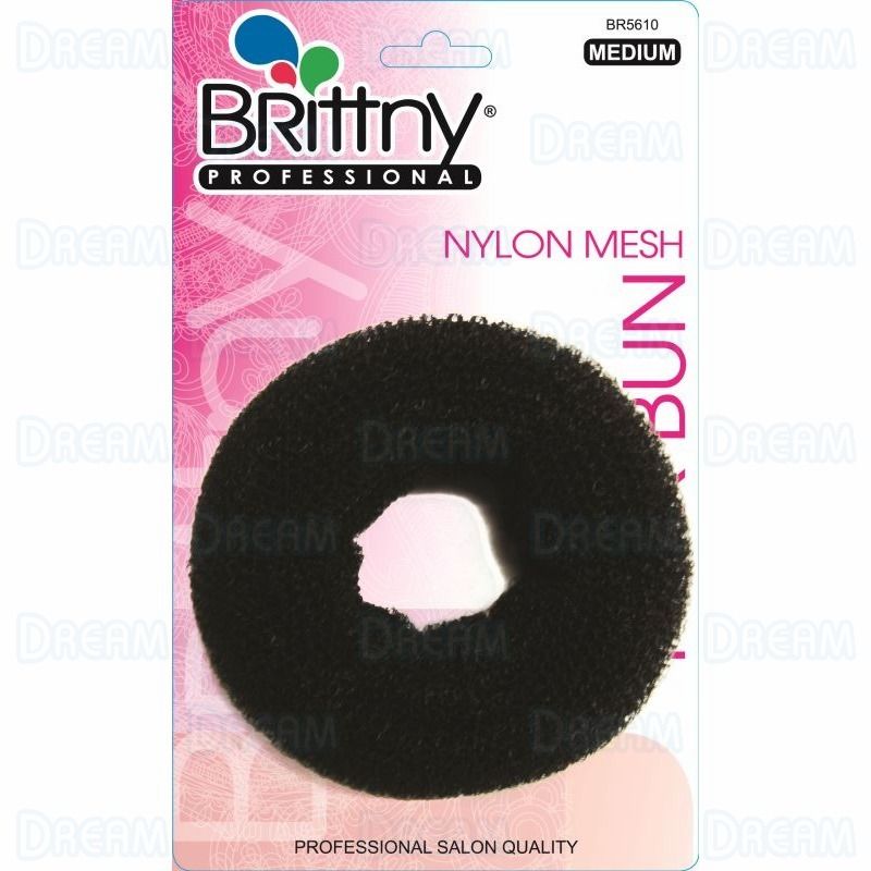 Brittny Foam Nylon Mesh Hair Bun, Medium