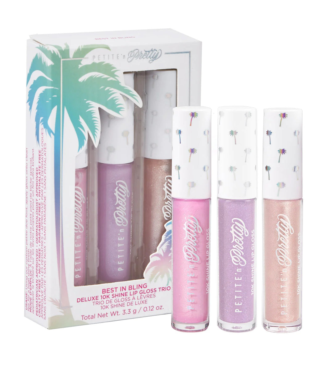 Petite and Pretty Best in Bling Deluxe 10K Shine Lip Gloss Trio