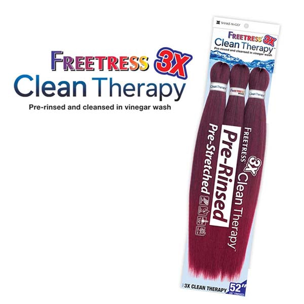 FreeTress 3X Clean Therapy In Vinegar wash Pre-Stretched Braids 52"