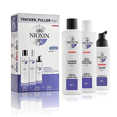 Nioxin System 6 Kit Chemically Treated Hair Progressed Thinning Intense Moisture